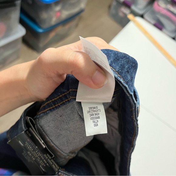 Banana Republic Factory Ultra High Rise Straight Jeans Dark Wash 16 33 Inches H2 - Picture 10 of 13